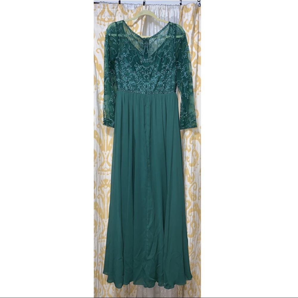 Forest Green chiffon dress
